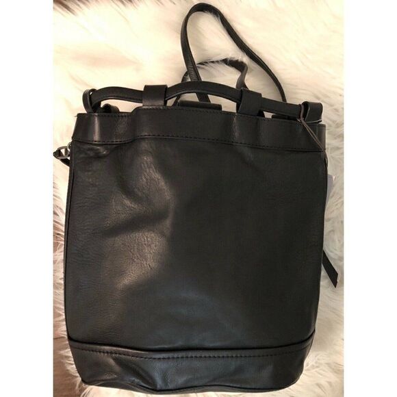 NWT KOOBA BLACK CANYON SLING BACKPACK - GENUINE LAMB LEATHER DOUBLE STRAP $398 - Picture 5 of 10